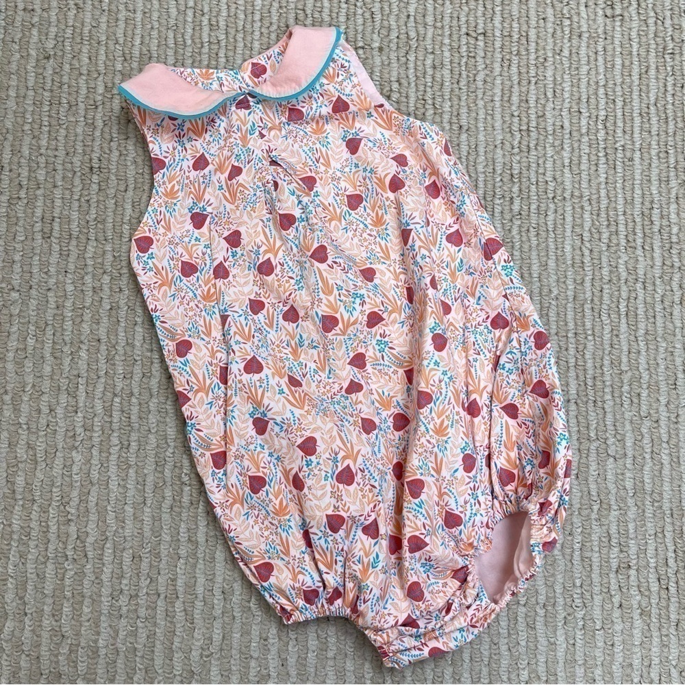 Jim Thompson Sleeveless Floral Print One Piece Size 6-12 Months Baby